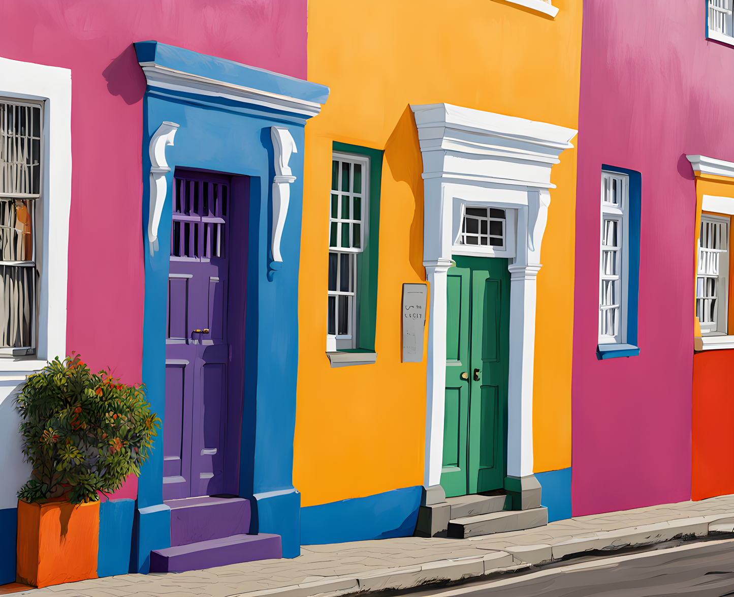 Bo-Kaap, Cape Town, South Africa (1) - Van-Go Paint-By-Number Kit