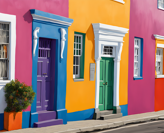 Bo-Kaap, Cape Town, South Africa (1) - Van-Go Paint-By-Number Kit