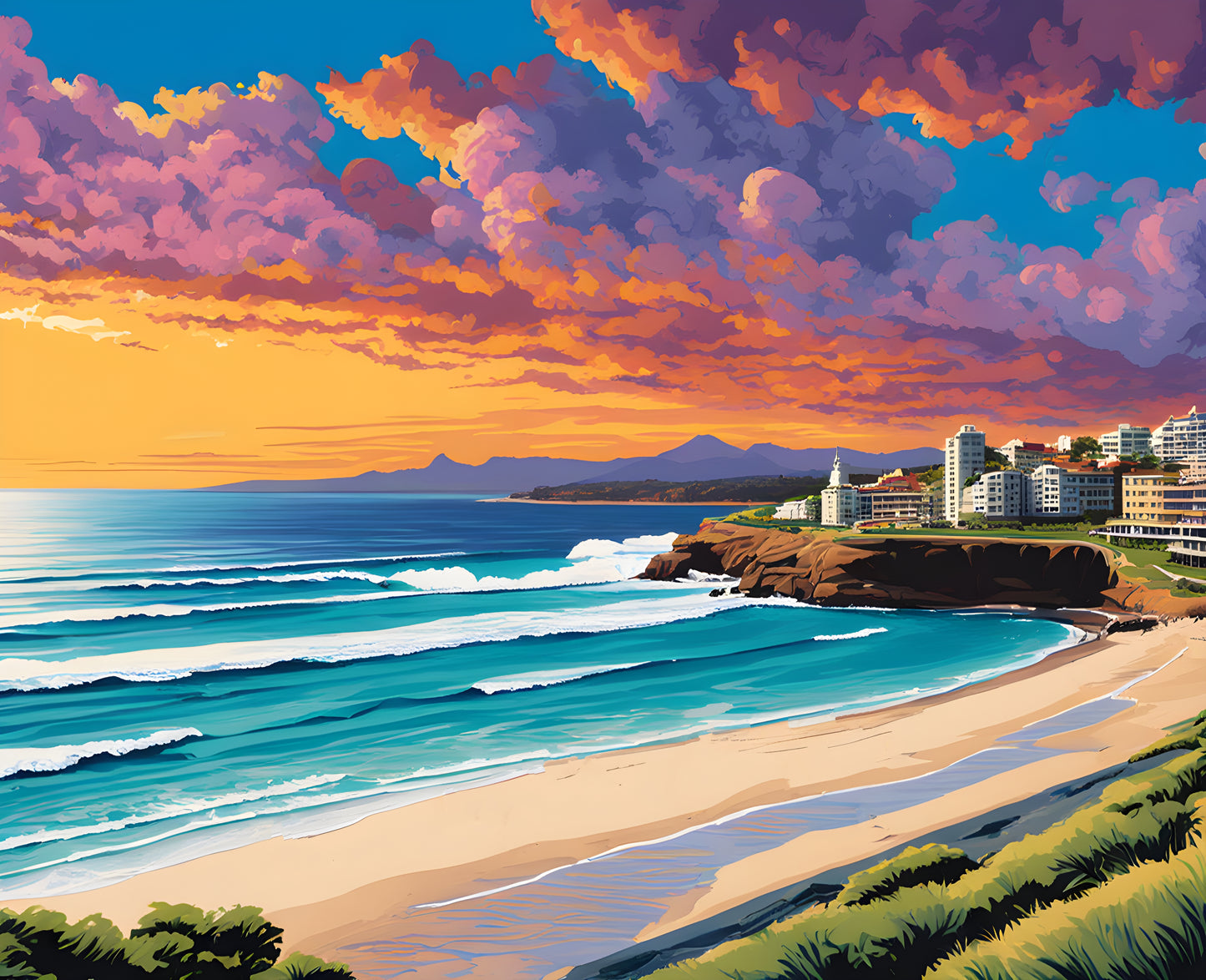 Australia Collection PD (11) - Bondi Beach, NSW - Van-Go Paint-By-Number