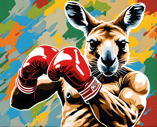 Street Art Collection OD (20) - Wrestler Kangaroo - Van-Go Paint-By-Number Kit