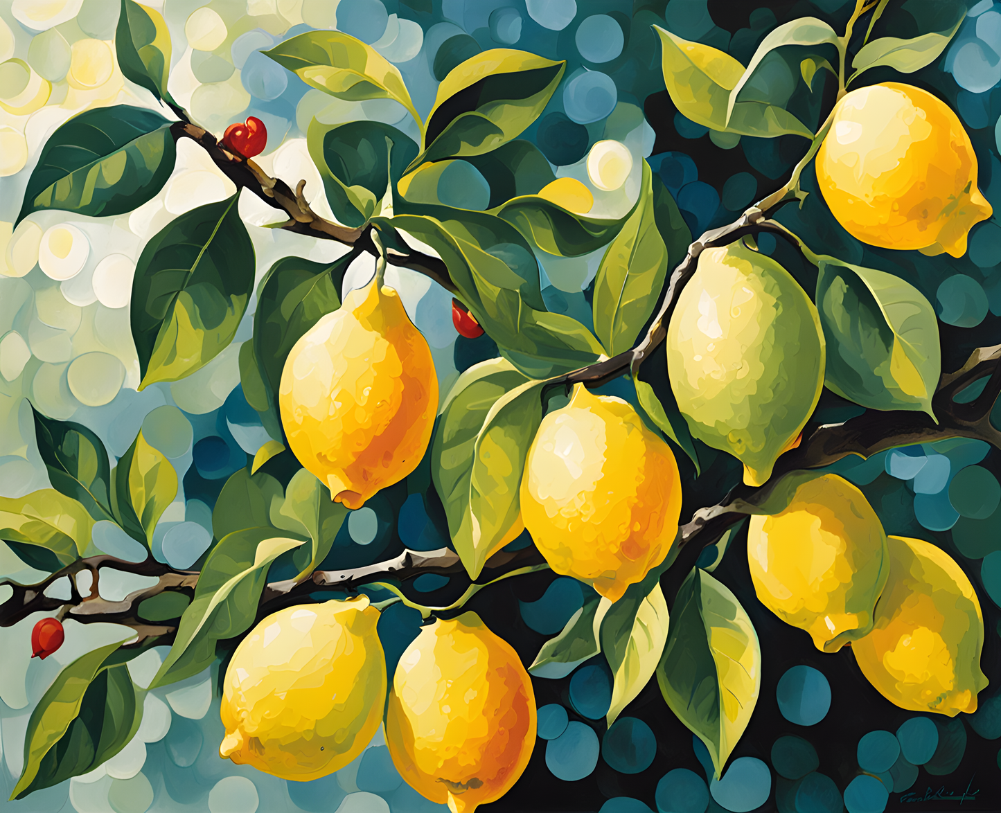 Branch of lemons PD (3) - Van-Go Paint-By-Number Kit