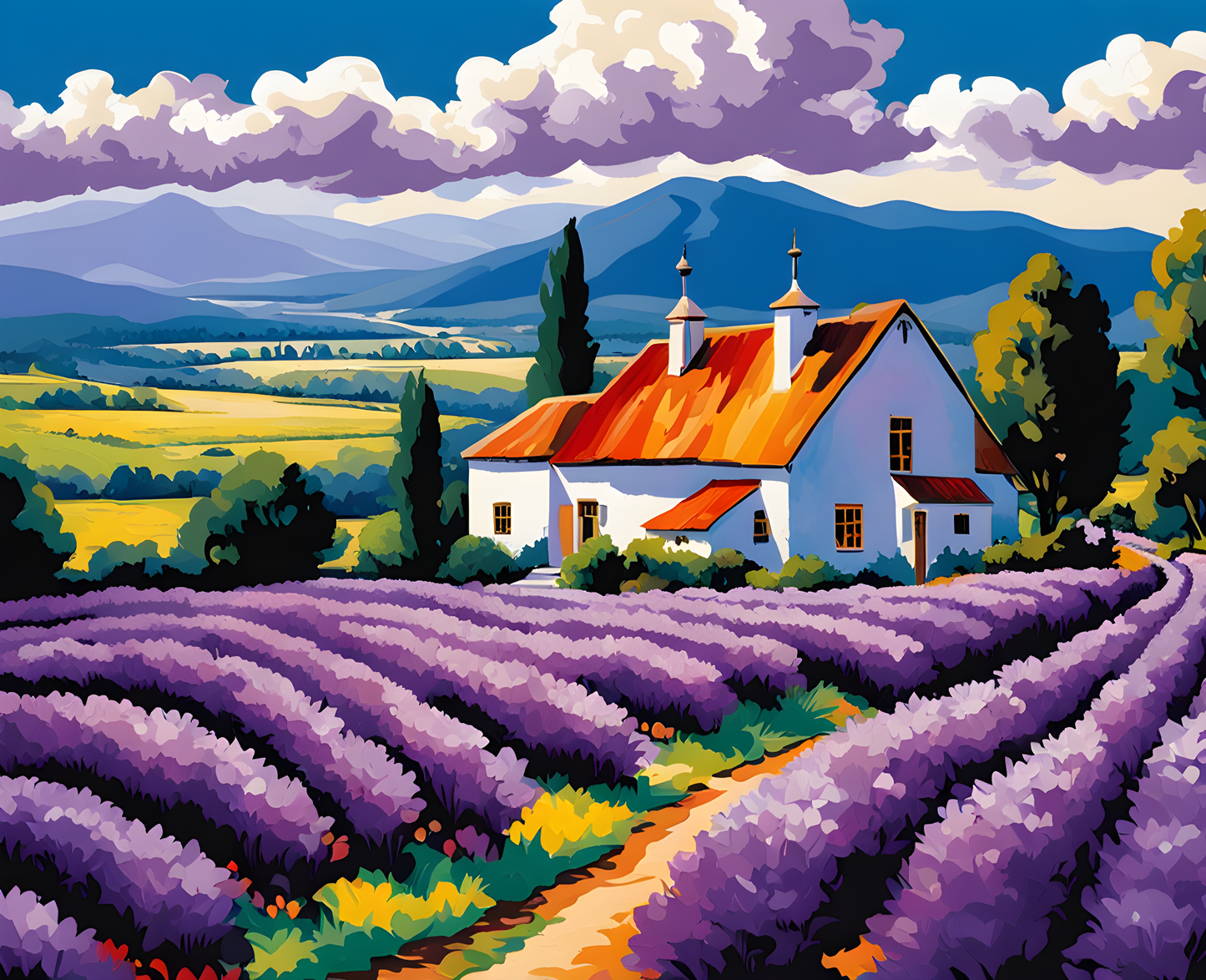 Australia Collection PD (68) - Bridestowe Lavender Estate, TAS - Van-Go Paint-By-Number