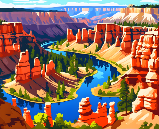 National Parks Collection PD (12) - Bryce Canyon Park, USA - Van-go Paint-By-Number Kit