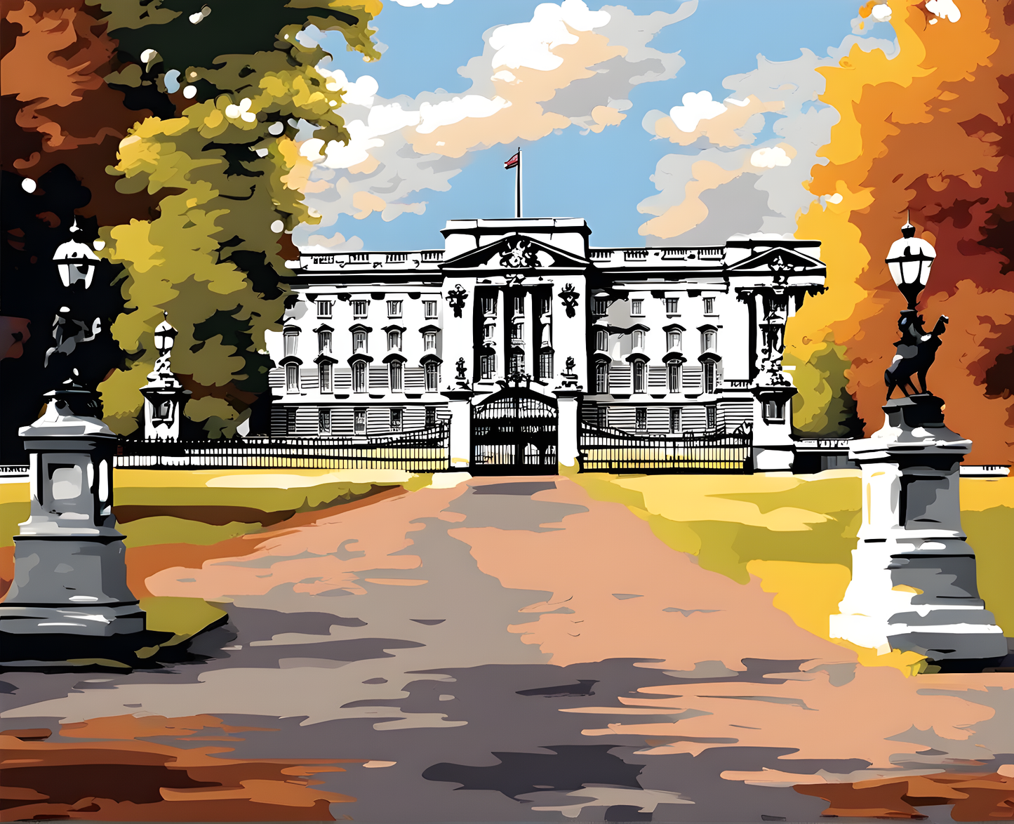 Castles OD - Buckingham Palace, England (53) - Van-Go Paint-By-Number Kit