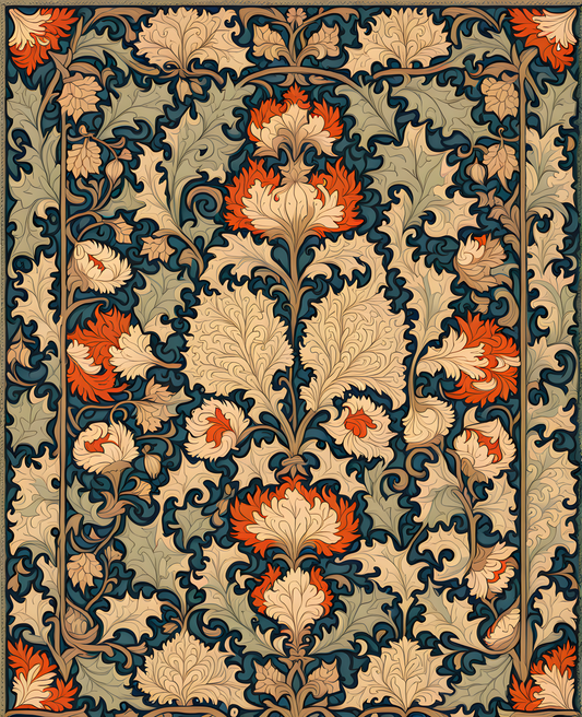 William Morris Collection PD (45) - Bullerswood carpet - Van-Go Paint-By-Number Kit