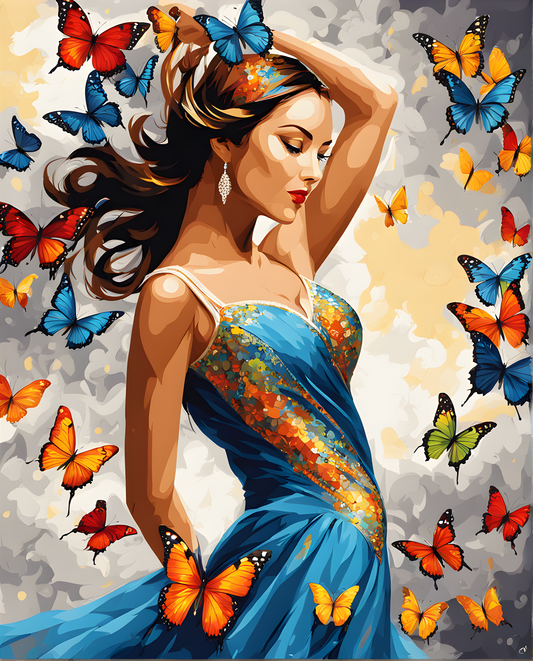 Butterflies Dancer PD (1) - Van-Go  Paint-By-Number Kit