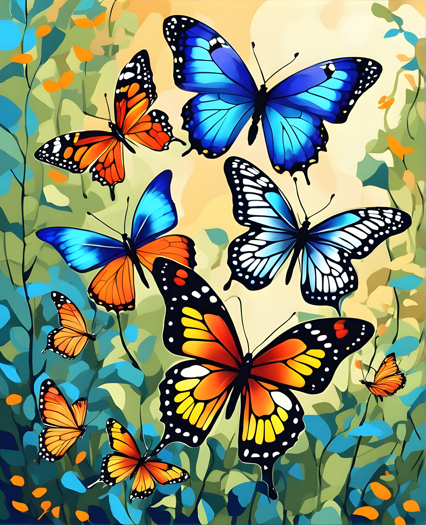 Butterflies PD - Van-Go Paint-By-Number Kit