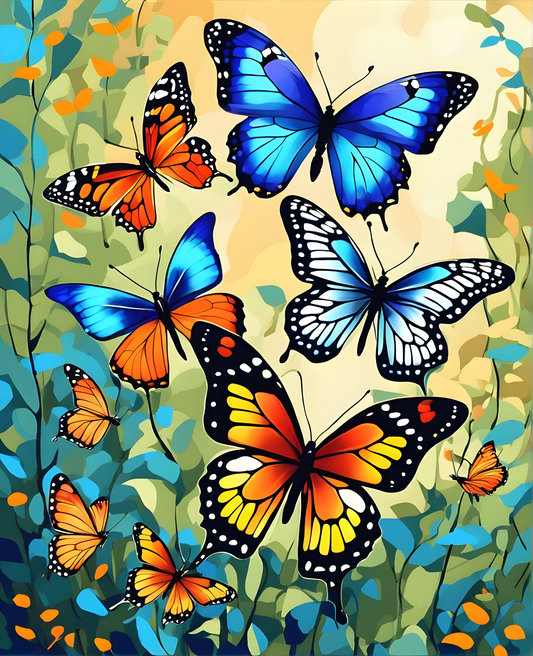 Butterflies PD - Van-Go Paint-By-Number Kit