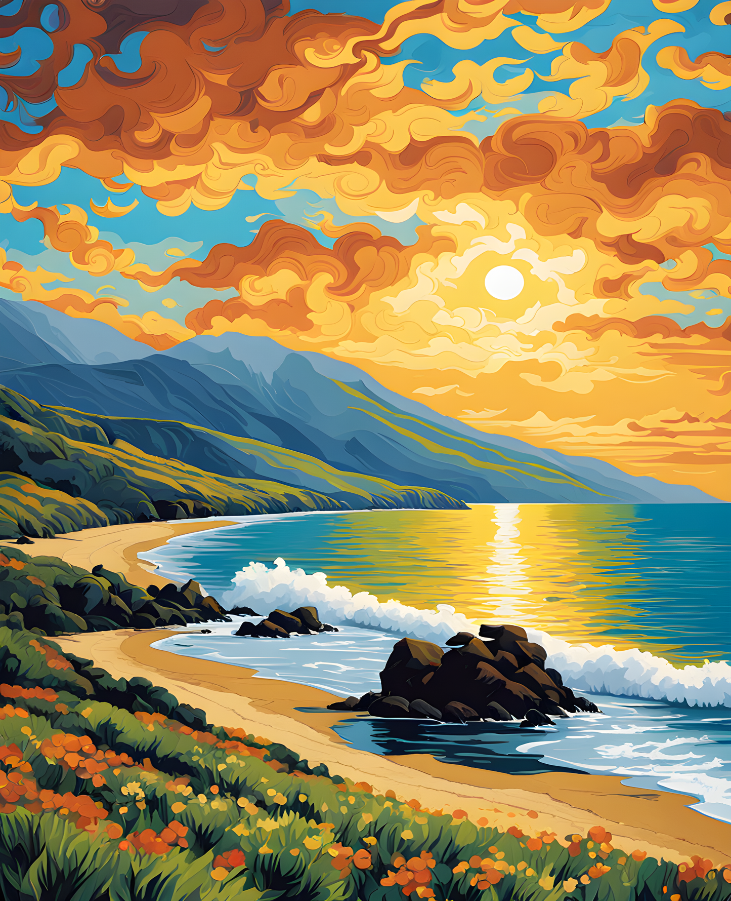 New Zealand Collection PD (21) - Cable Bay, Nelson - Van-Go Paint-By-Number Kit