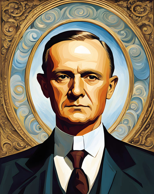 USA Presidential Portraits PD (45) - Calvin Coolidge - Van-Go Paint-By-Number Kit