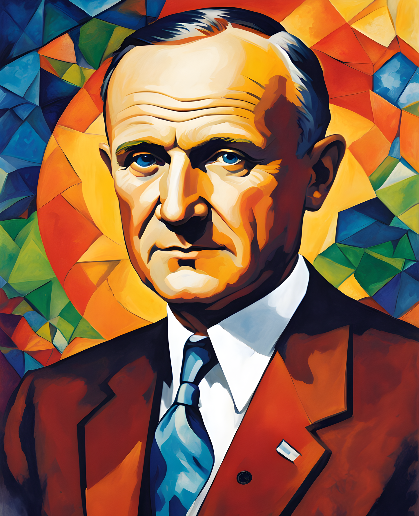 USA Presidential Portraits PD (51) - Calvin Coolidge - Van-Go Paint-By-Number Kit