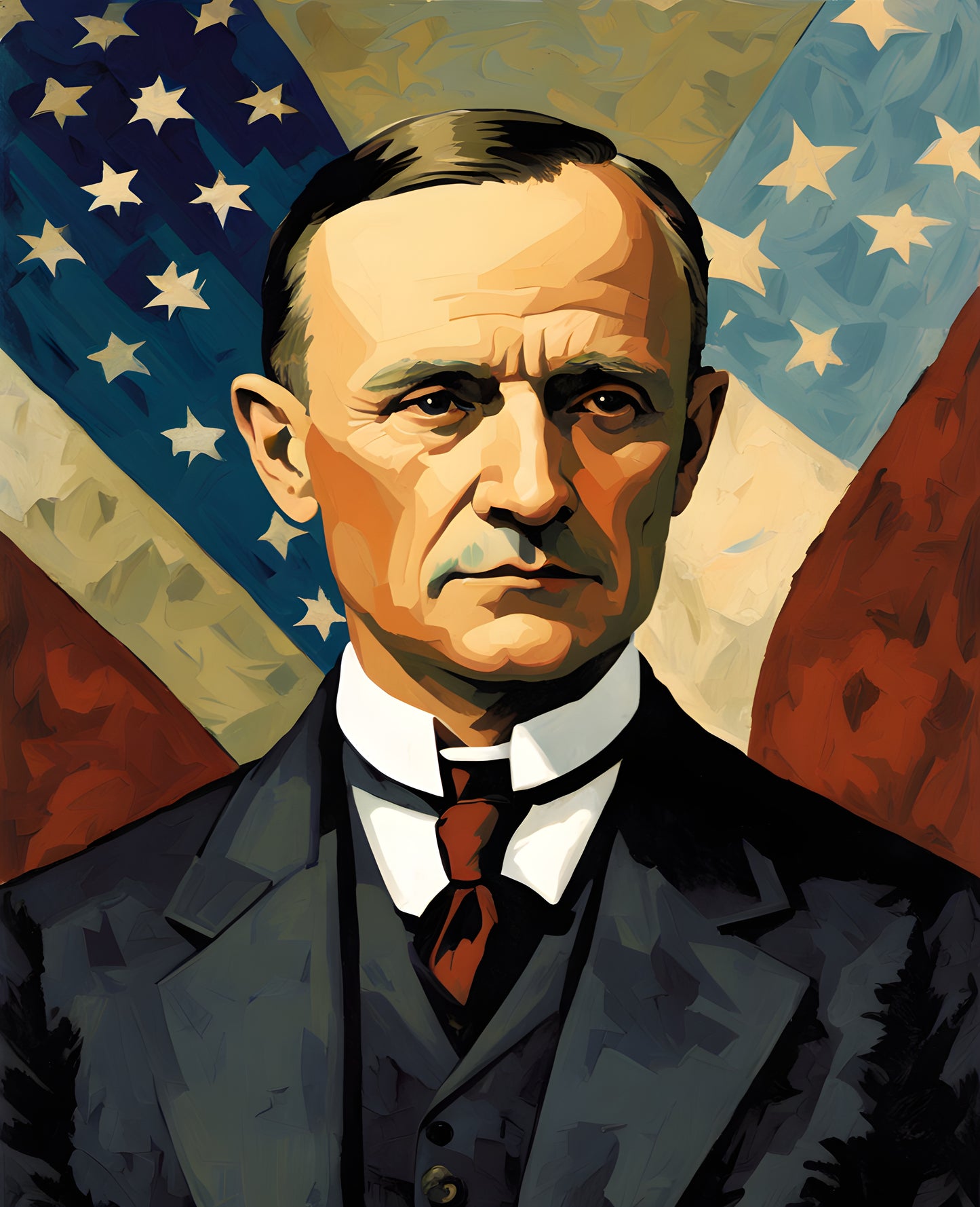 USA Presidential Portraits PD (47) - Calvin Coolidge - Van-Go Paint-By-Number Kit