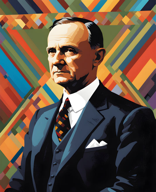 USA Presidential Portraits PD (46) - Calvin Coolidge - Van-Go Paint-By-Number Kit