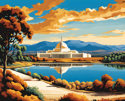 Australia Collection PD (70) - Canberra, ACT - Van-Go Paint-By-Number