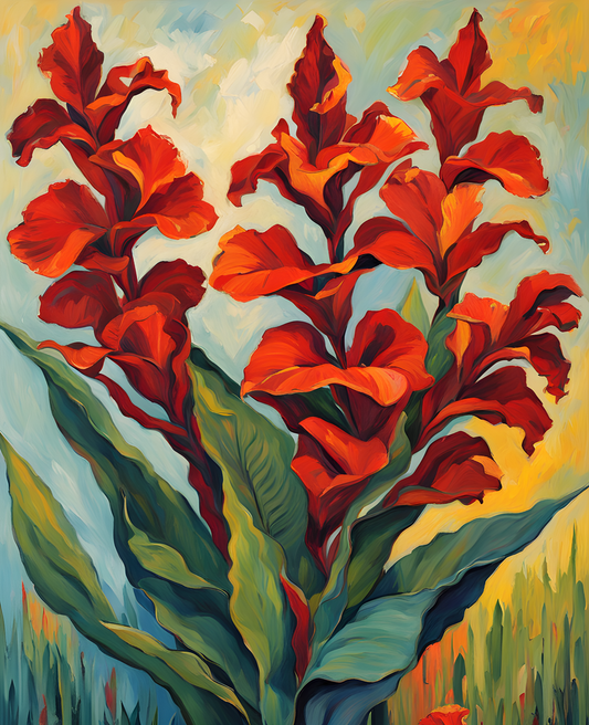 Exotic Flowers Collection (24) - Canna Lily - Van-Go Paint-By-Number Kit