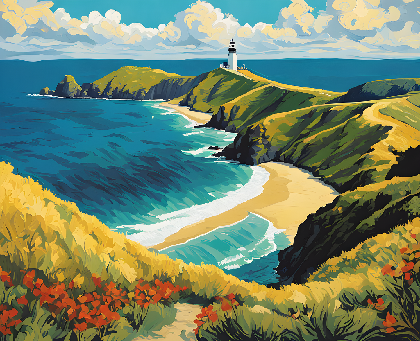 New Zealand Collection PD (56) - Cape Reinga - Van-Go Paint-By-Number Kit