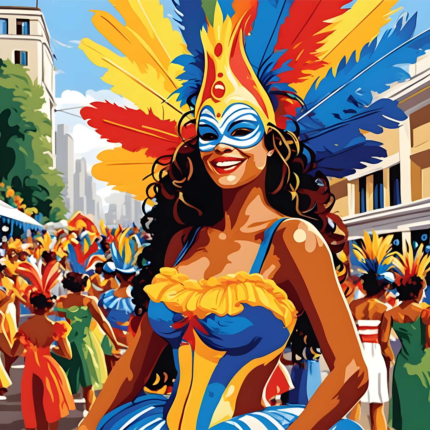 Carnival in Rio, Brazil (1) - Van-Go Paint-By-Number Kit