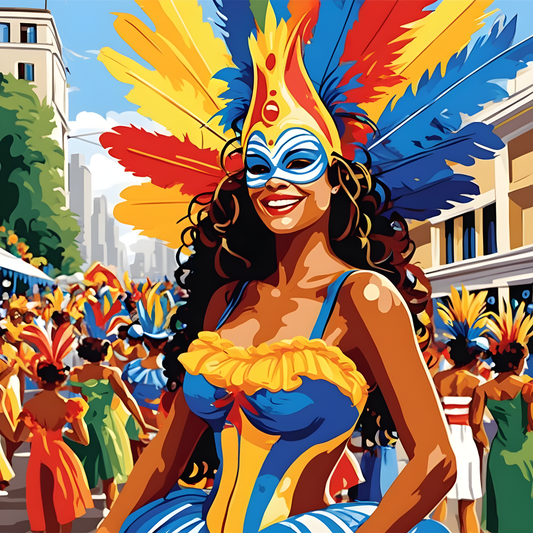 Carnival in Rio, Brazil (1) - Van-Go Paint-By-Number Kit