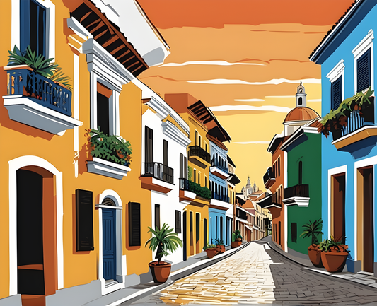 Amazing Places OD (377) - Cartagena, Columbia - Van-Go Paint-By-Number Kit