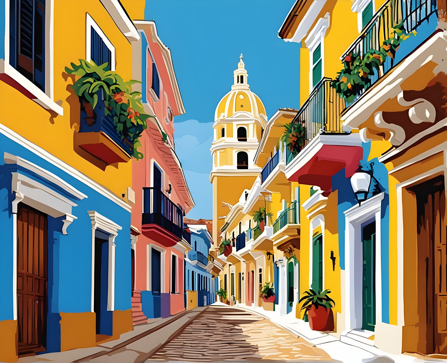 Amazing Places OD (378) - Cartagena, Columbia - Van-Go Paint-By-Number Kit