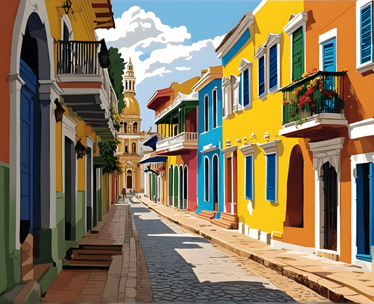 Amazing Places OD (21) - Cartagena, Columbia - Van-Go Paint-By-Number Kit