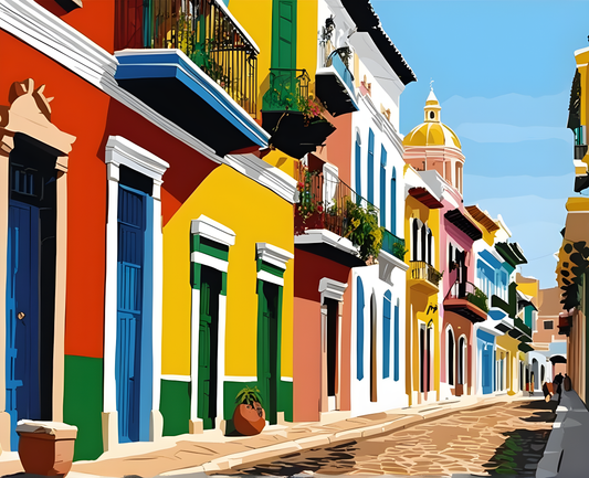 Amazing Places OD (20) - Cartagena, Columbia - Van-Go Paint-By-Number Kit
