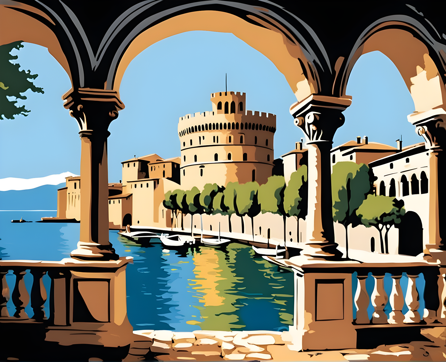 Castles OD - Castel Nuovo, Italy (79) - Van-Go Paint-By-Number Kit