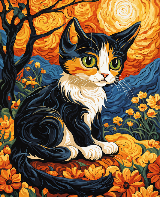 Cat Curiosity PD (2) - Van-Go Paint-By-Number Kit