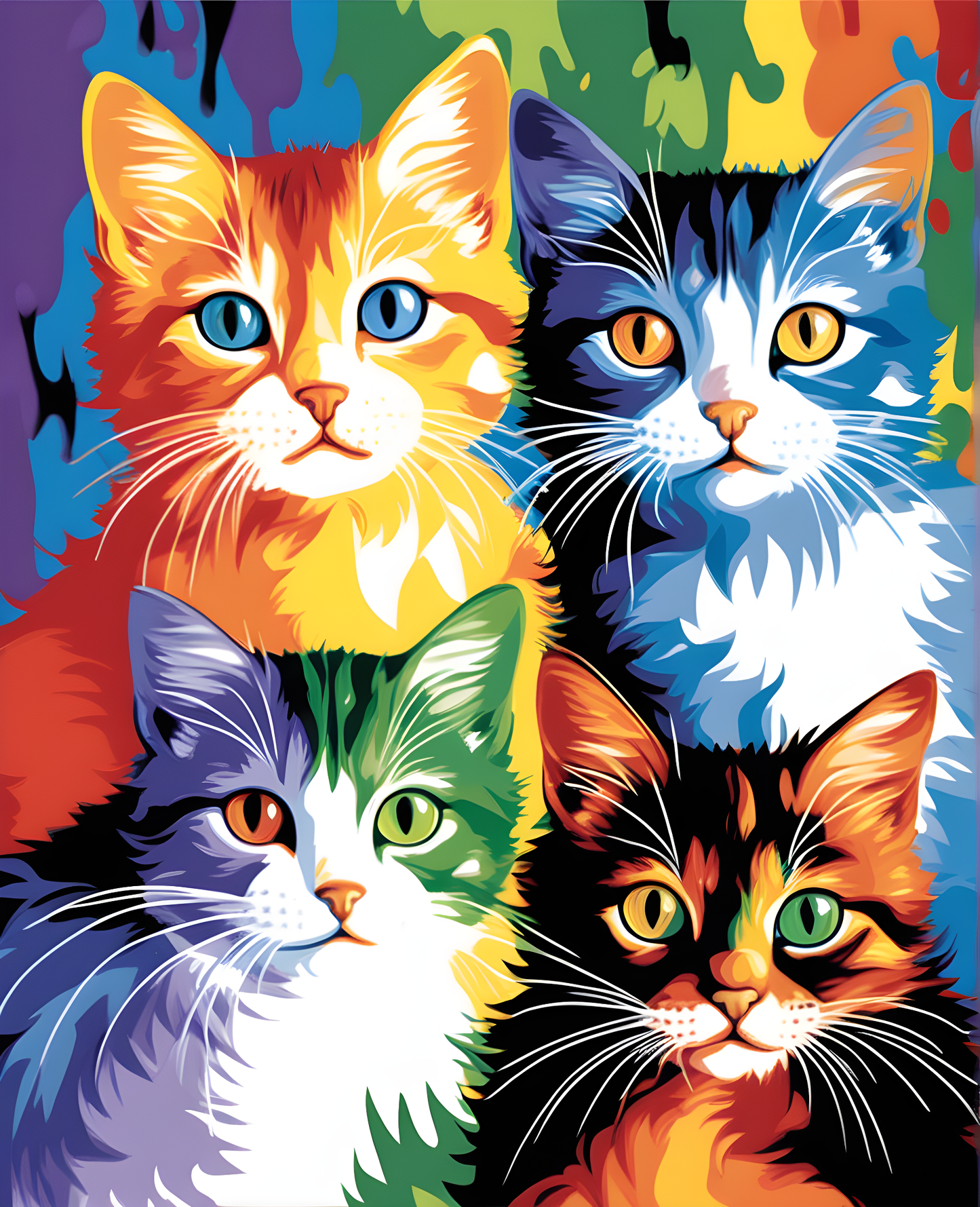 Cats Collection PD (23) - Van-Go Paint-By-Number Kit