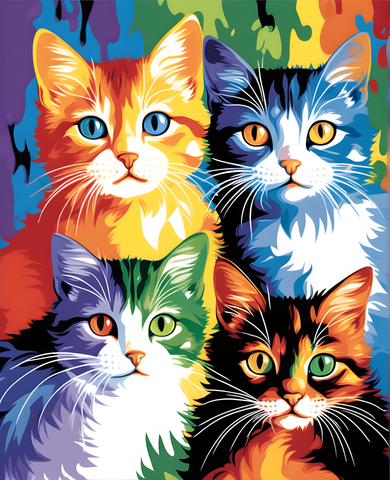 Cats Collection PD (23) - Van-Go Paint-By-Number Kit