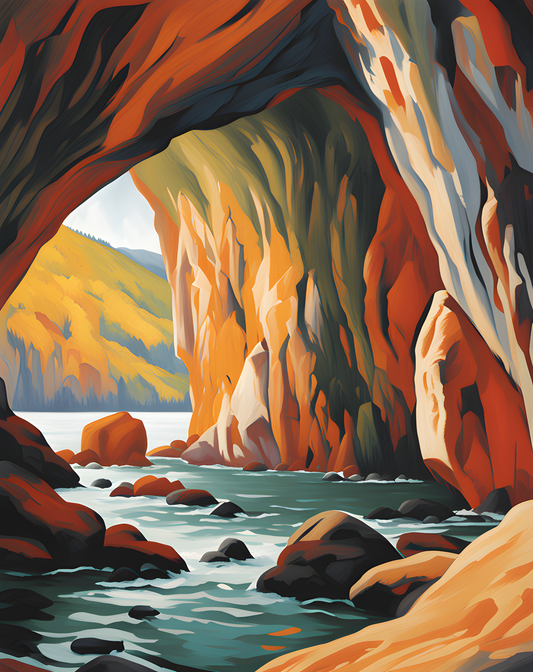 Cave Scene (2) - Van-Go Paint-By-Number Kit