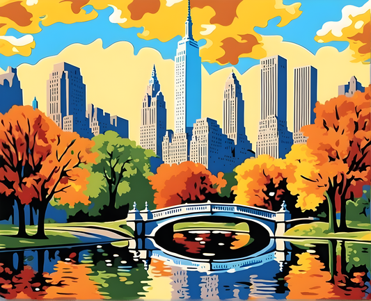 Central Park, Manhattan Collection PD (9) - Van-Go Paint-By-Number Kit