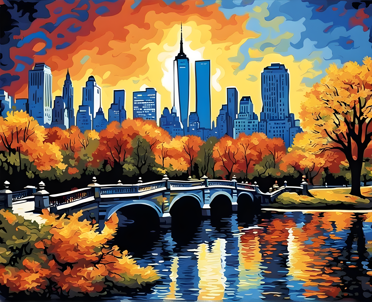 Central Park, Manhattan Collection PD (8) - Van-Go Paint-By-Number Kit