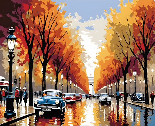 Amazing Places OD (22) - Champs Élysées, France - Van-Go Paint-By-Number Kit