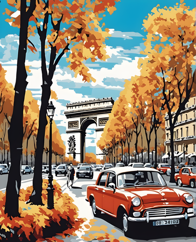 Paris Collection OD (63) - Champs-Élysées - Van-Go Paint-By-Number Kit