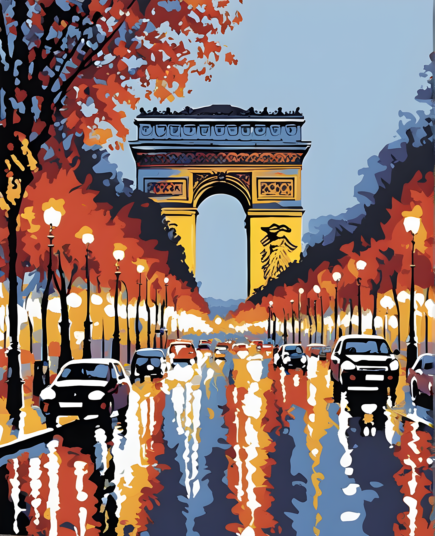 Paris Collection OD (62) - Champs-Élysées - Van-Go Paint-By-Number Kit