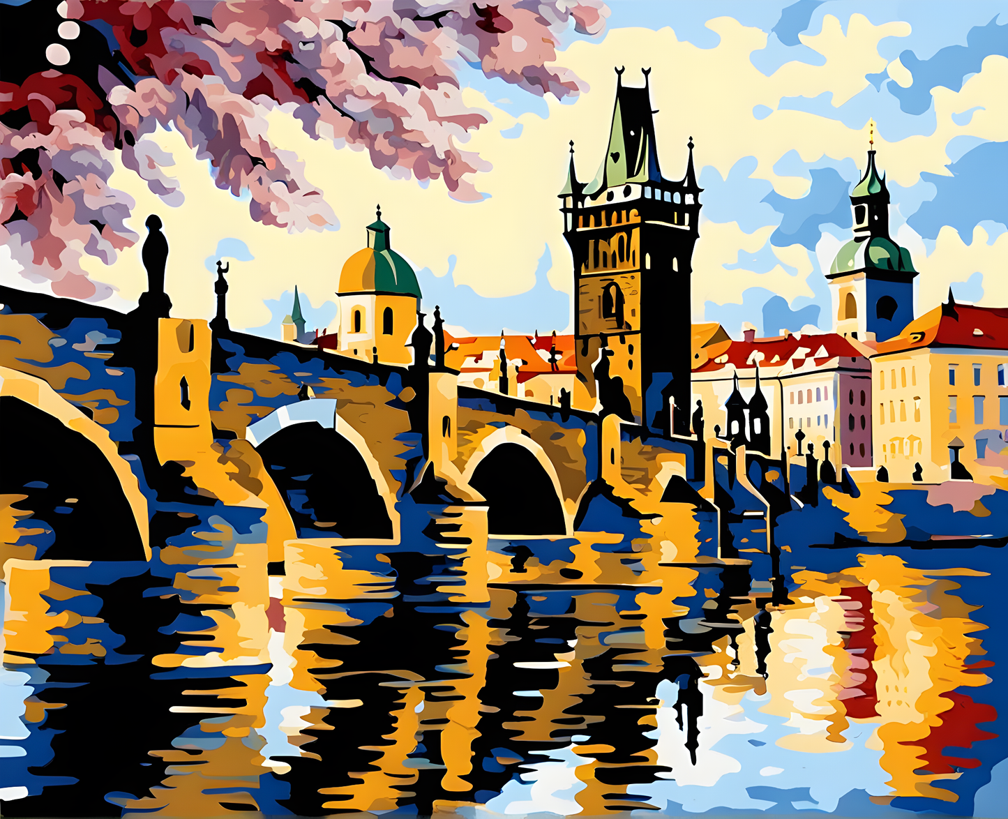 Charles Bridge, Prague PD (10) - Van-Go Paint-By-Number Kit