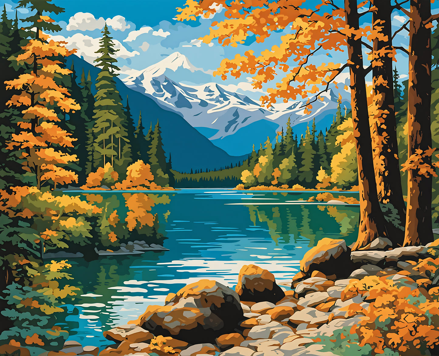 Canada Collection - Cheakamus Lake, British Columbia (31) - Van-Go Paint-By-Number Kit