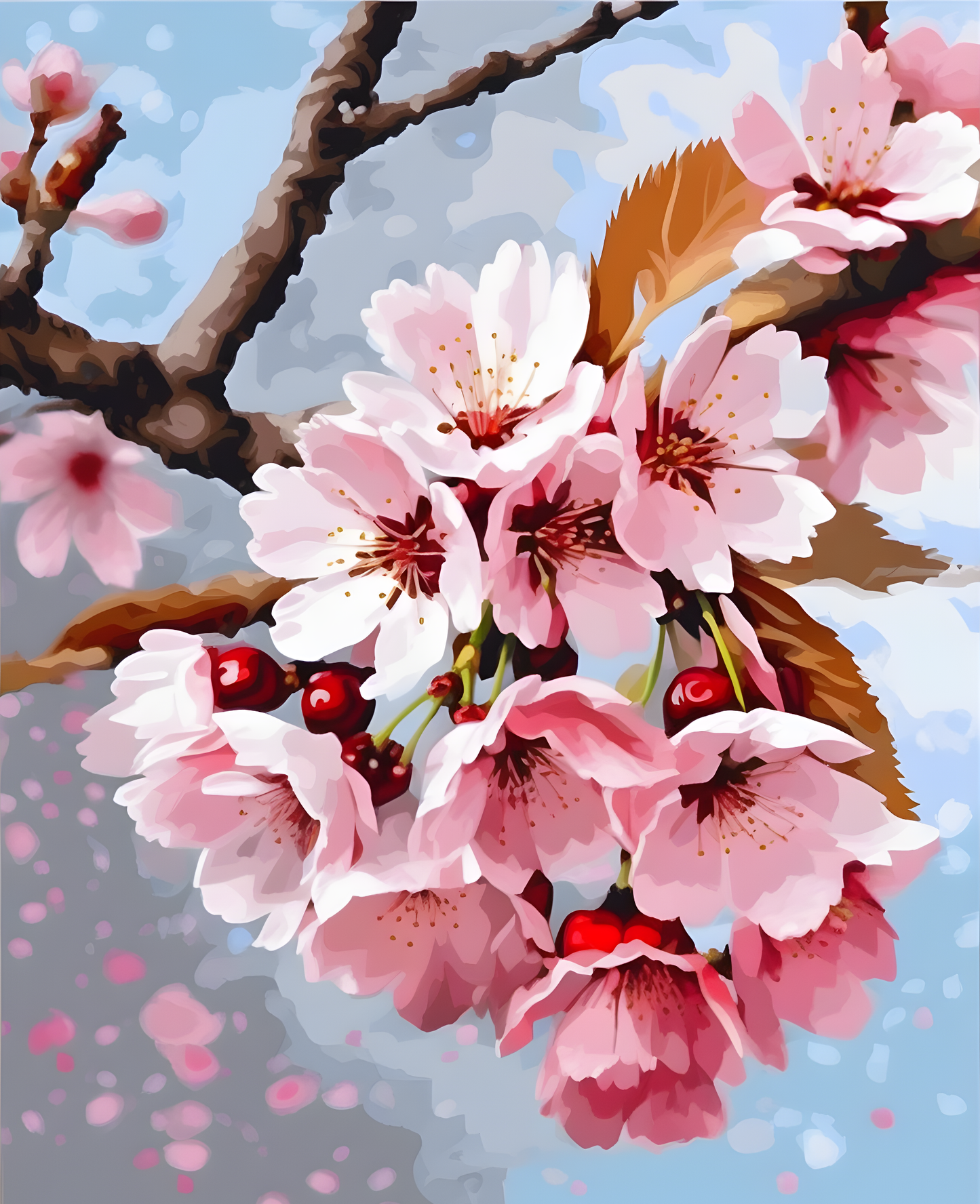Cherry Blossom PD (13) - Van-Go Paint-By-Number Kit