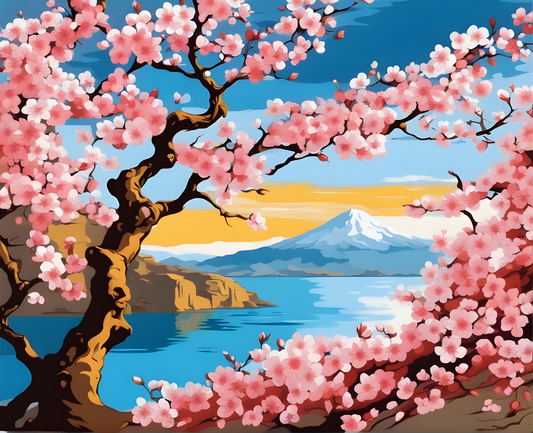 Cherry Blossom PD (3) - Van-Go Paint-By-Number Kit