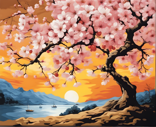 Cherry Blossom PD (2) - Van-Go Paint-By-Number Kit