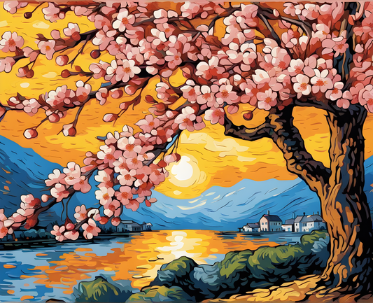 Cherry Blossom PD (1) - Van-Go Paint-By-Number Kit