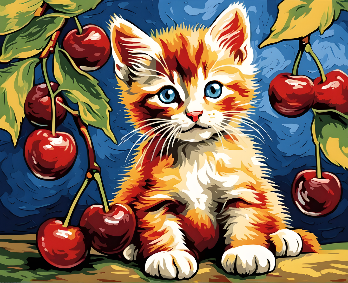 Cherry Kitten (2) - Van-Go Paint-By-Number Kit