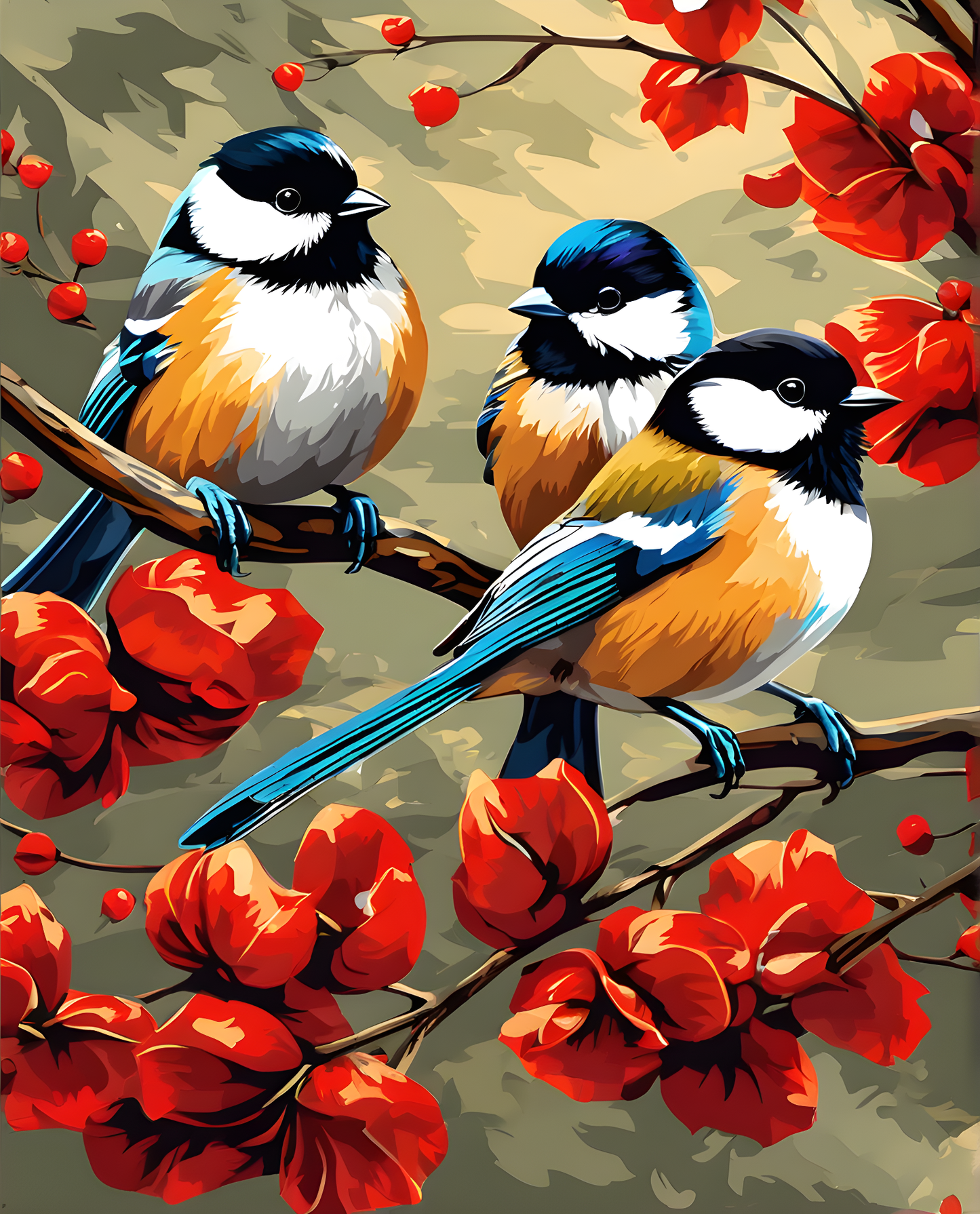 Chickadees PD - Van-Go Paint-By-Number Kit