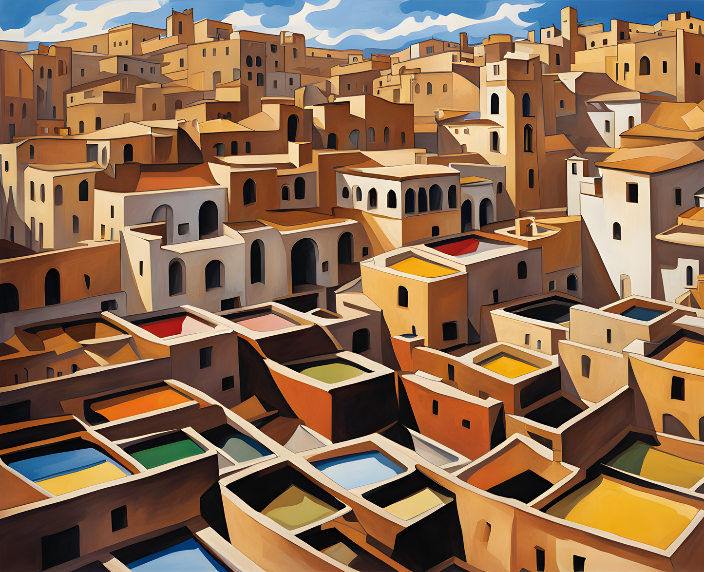 Morocco Collection PD (69) - Chouara Tanneries, Fez - Van-Go Paint-By-Number Kit