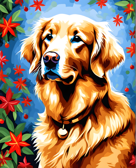 Dogs Collection PD (7) - Golden Retrieve - Van-Go Paint-By-Number Kit