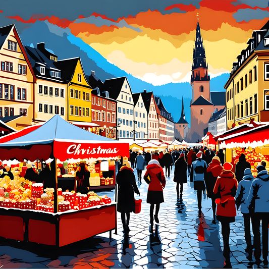 Christmas market Germany (1) - Van-Go Paint-By-Number Kit