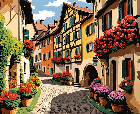 Amazing Places OD (24) - Châtenois, Alsace, France - Van-Go Paint-By-Number Kit