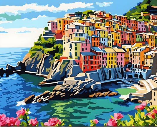Amazing Places OD (25) - Cinque Terre, Italy - Van-Go Paint-By-Number Kit