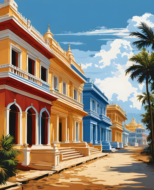 Sri Lanka Collection PD (7) - City of Jaffna -  Van-Go Paint-By-Number Kit